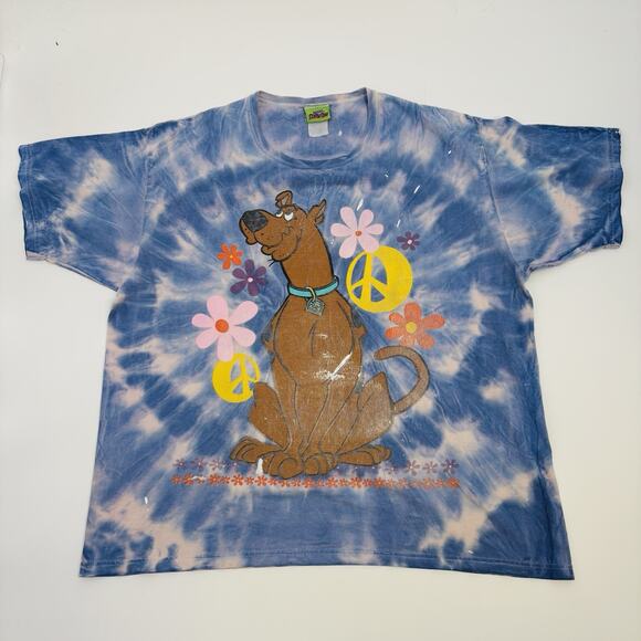 1998 Collectible Vintage Cartoon Network Scooby Doo Shirt Size XXL Tie Dye - Picture 1 of 7